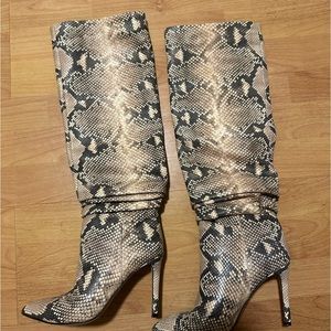 Vince camuto snakeskin boots